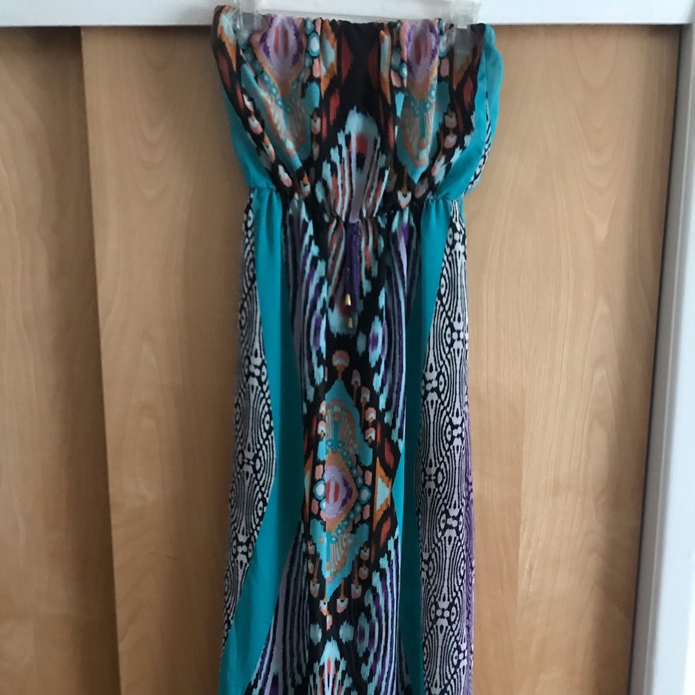 Strapless summer maxi dress